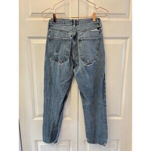 AGOLDE Riley High Rise Straight Crop Jean Frequency Cotton Classic 26 Button Fly